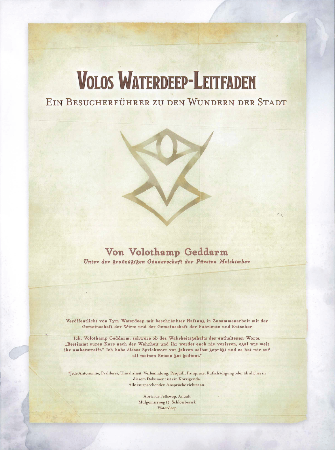 Cover von Waterdeep - Volos Waterdeep Leitfaden