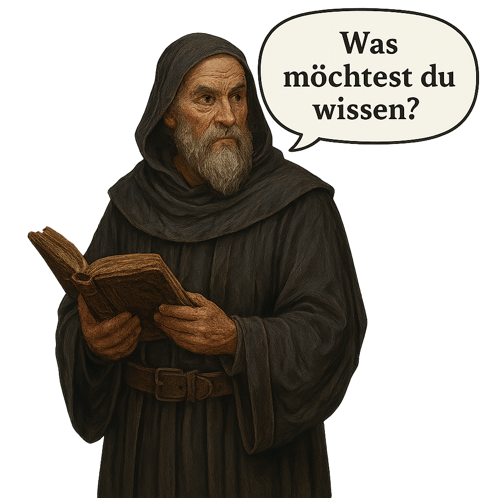 Gelehrter notiert eine Frage